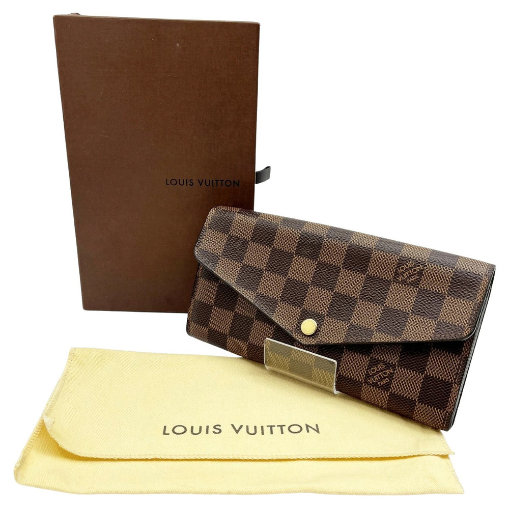 LOUIS VUITTON Long Wallet Damier Portefeuille Sarah Brown